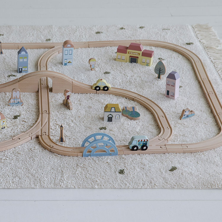 Little Dutch Circuit de Train en Bois - Mes premiers jouets Little