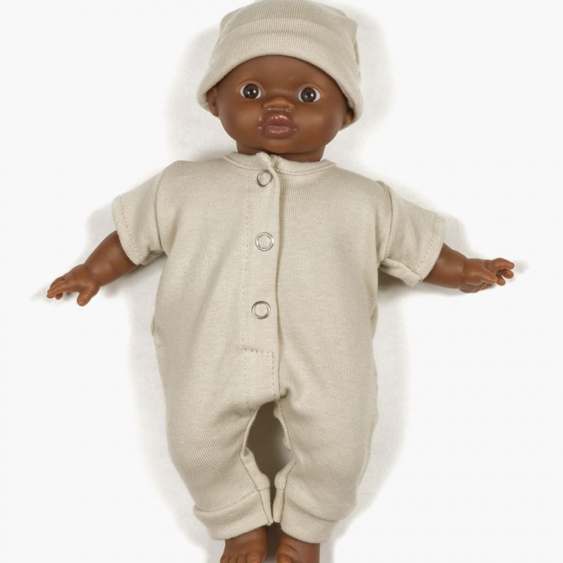 minikane-collection-accessoires-et-dressing-poupees-babies-28cm-combinaison-lili-et-son-bonnet-en-eponge-maille-uni-lin