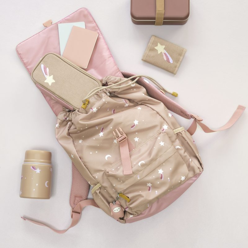 Backpack-Large-Shooting_Star-caramel_-_Thermo_Food_Jar-Shooting_Star-Caramel_-_Lunchbox_1_Layer-Clay-PLA_-_Wallet-Shooting_Star-Caramel_-_Pencil_Case-Caramel