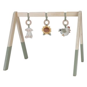 arche d'eveil en bois mint et ses 3 jouets little goose