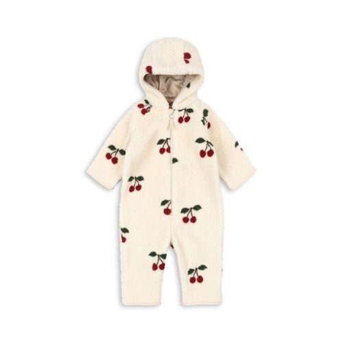 combi pilote capuche oreilles d'ourson cerises
