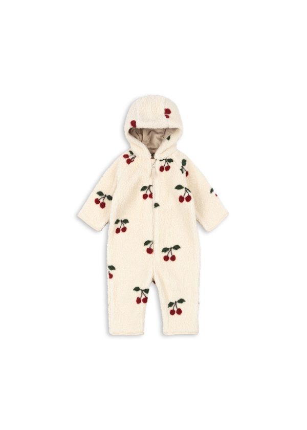 combi pilote capuche oreilles d'ourson cerises