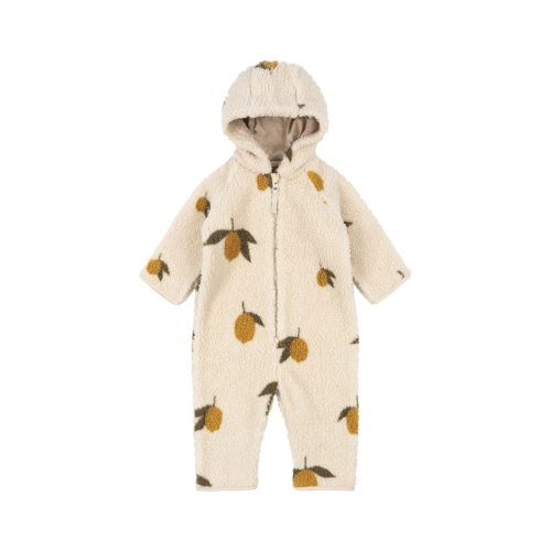 combi pilote capuche oreilles d'ourson citrons